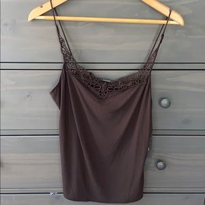 Elie Tahari lace camisole in Pumpernickel